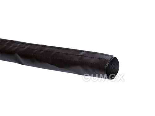 Schutzhülse TEXWRAP mit Klettverschluss, 75mm, Nylon beschichtet PU, +180°C, black, 